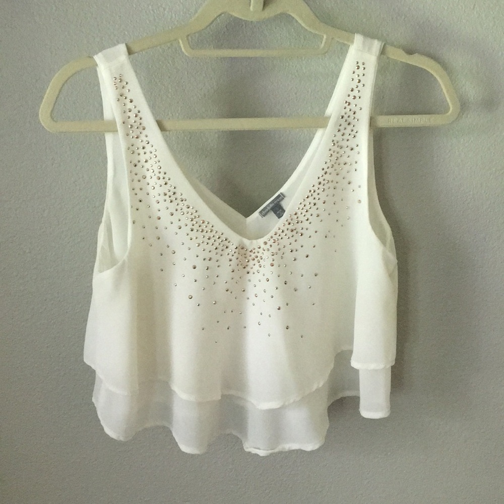 White crop top